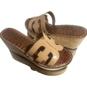 Sam Edelman Tan Wedge Sandals